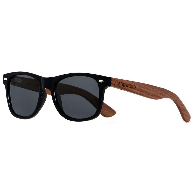 ANDWOOD Wood Sunglasses Polarized for Men Women Uv Protection Wooden Bamboo Frame Mirrored Sun Glasses Black Shades - Image 1